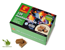 128 firelighters for the barbecue or fireplace