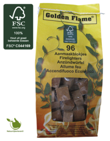 Firelighters FSC brown broken 96 pieces