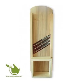 Wooden mandoline  (65 x 24) - 3 stainless steel blades.