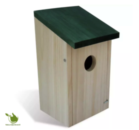 bird house askew roof (green)