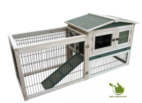 Rabbit hutch Lambert 155x53x70cm
