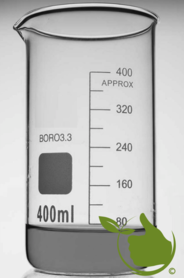Glass beaker 400 ml graduated high model heat resistant