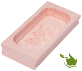 Butter dish square for 500g butter - motive: windmill