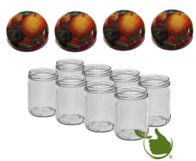 Jam pots 500 ml with twist-off lid (fruit classic) 8 in unit