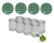 Jam pots 500 ml with twist-off lid (Green/White) 8 in unit