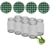 Canning jars 900 ml with twist-off lid green / white block design 8 pieces