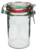 Glass storage jar of 500 ml with clamp closure