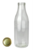 Glass juice bottle with gold colored cap 1000 ml 6x