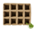 Paper seed pots 12 per tray 4.5x5x4.5cm 30 pieces