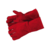 Heater / welding glove made of red split leather