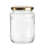 Glass pots 700 ml with twist-off lid gold 8 pieces