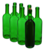 Wine bottle green 0.75 L