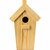 Bird nest box pointed roof (red)