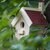 Bird nest box pointed roof (red)