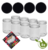 Jam pots 500 ml with twist-off lid (black) 8 in unit