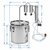 Stainless steel distiller 18 L with 2 settling tanks