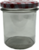 Jam pots 346 ml with twist-off lid red/white